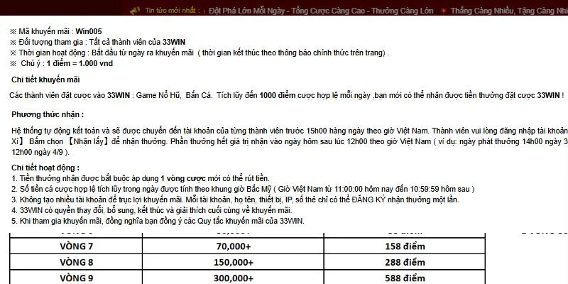 Xem kỹ các thông tin của chương trình thưởng nạp tiền tại web cược